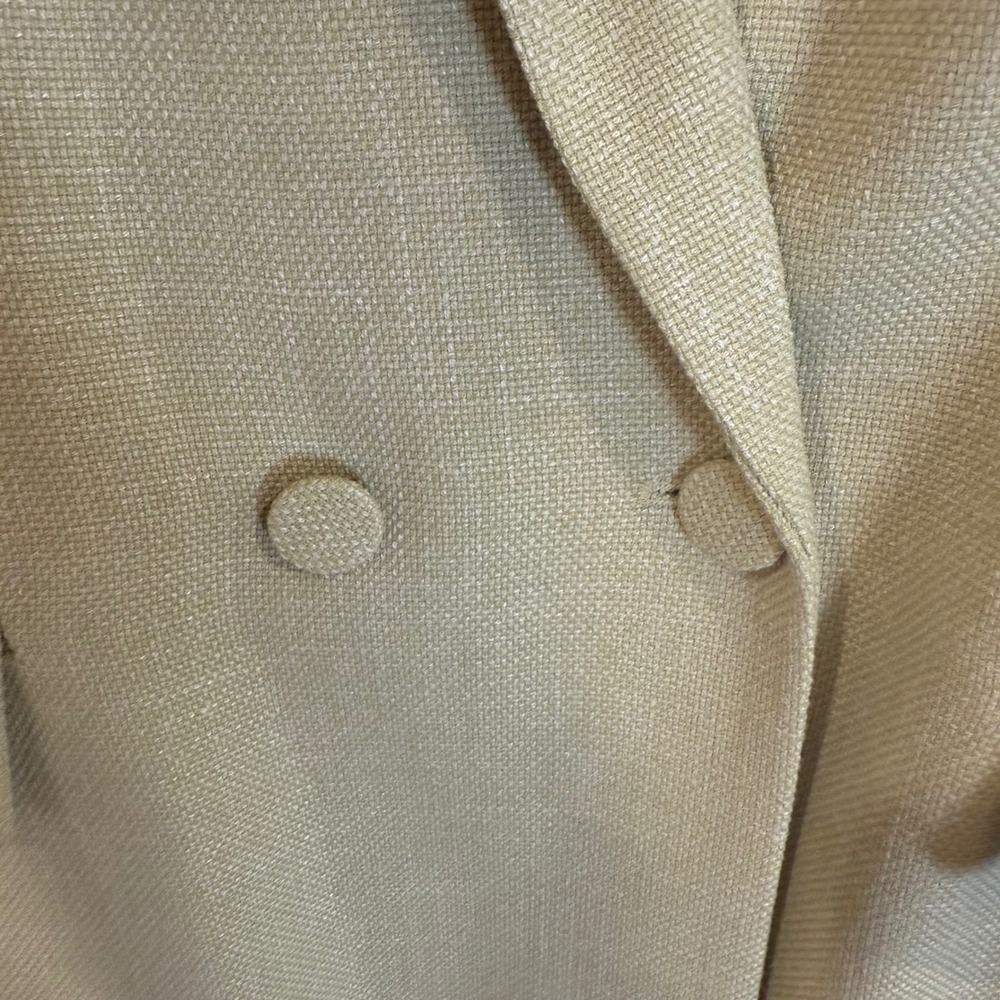 House of Harlow 1960 Double Breasted Linen Blend Blazer Jacket Beige Size L - Picture 3 of 10